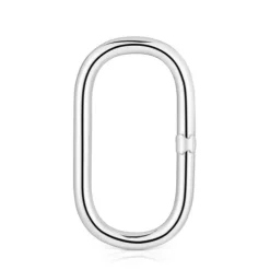 Anilla extra grande de plata Hold Oval