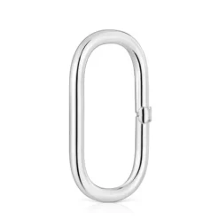Anilla extra grande de plata Hold Oval