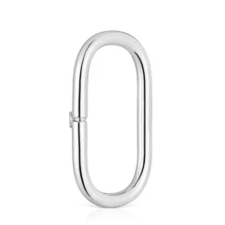 Anilla extra grande de plata Hold Oval