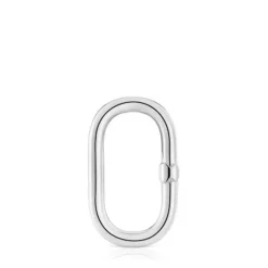 Anilla grande de plata Hold Oval