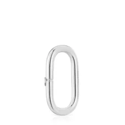 Anilla grande de plata Hold Oval