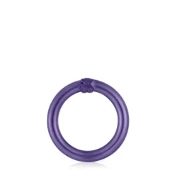 Anilla mediana de plata en color morado Hold