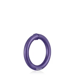 Anilla mediana de plata en color morado Hold