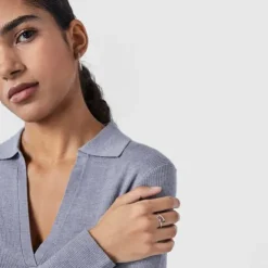Anillo abierto de plata con motivos de zafiros y amatistas TOUS New Motif