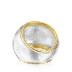 Anillo abombado bicolor Luah