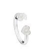 Anillo de plata con perlas cultivadas motivos oso y corazón Super Power