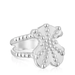 Anillo grande de plata con motivo oso TOUS Grain