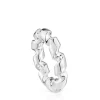 Anillo grande espiral de plata Twisted