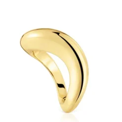 Anillo pequeño con baño de oro de 18 kt sobre plata Galia Basics