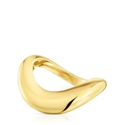 Anillo pequeño con baño de oro de 18 kt sobre plata Galia Basics
