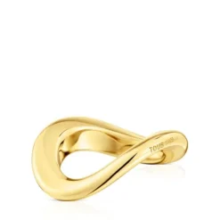Anillo pequeño con baño de oro de 18 kt sobre plata Galia Basics