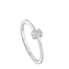 Anillo pequeño oso de oro blanco con diamantes TOUS Grain