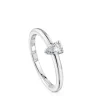 Anillo solitario de platino con diamante talla pera creado en laboratorio Les Classiques LGD