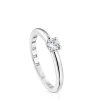 Anillo solitario de platino con diamante talla brillante creado en laboratorio Les Classiques LGD