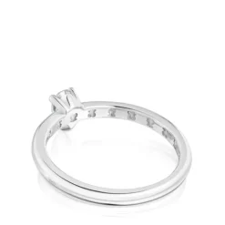 Anillo solitario de platino con diamante talla pera creado en laboratorio Les Classiques LGD