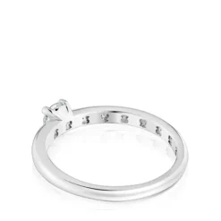 Anillo solitario de platino con diamante talla brillante creado en laboratorio Les Classiques LGD