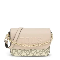 Bandolera mediana Chain negra y beige Kaos Icon