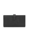 Billetera grande Flap de piel negra TOUS Miranda