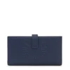 Billetera grande Flap de piel azul marino TOUS Miranda