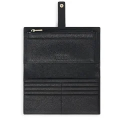 Billetera grande Flap de piel negra TOUS Miranda