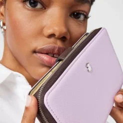 Billetera mediana malva New Dubai Saffiano