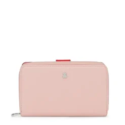 Billetera mediana New Dubai rosa y beige