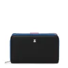 Billetera mediana New Dubai negro y azul