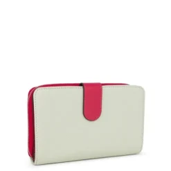 Billetera mediana New Dubai menta y beige