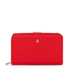 Billetera mediana roja New Dubai Saffiano