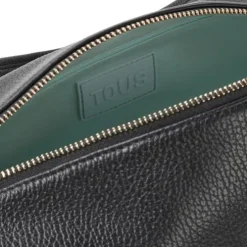 Bolso Duffle mediano de piel negra TOUS Miranda