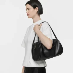 Bolso Duffle mediano de piel negra TOUS Miranda