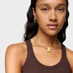 Charm TOUS 1950 oso mediano con baño de oro 18 kt sobre plata