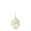 Colgante Acuario con baño de oro 18 kt sobre plata, nácar y topacios TOUS Horoscope