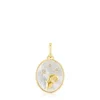 Colgante Aries con baño de oro 18 kt sobre plata, nácar y topacios TOUS Horoscope