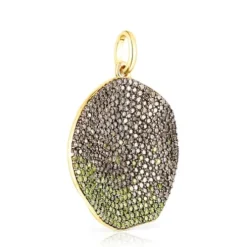 Colgante ATELIER Nenufar de oro y diamantes amarillos