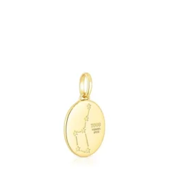 Colgante Capricornio con baño de oro 18 kt sobre plata, nácar y topacios TOUS Horoscope