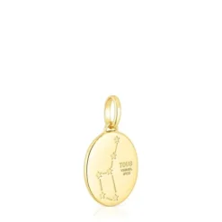 Colgante Cáncer con baño de oro 18 kt sobre plata, nácar y topacios TOUS Horoscope