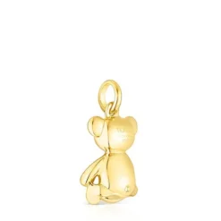 Colgante con baño de oro 18 kt sobre plata y gemas Teddy Bear