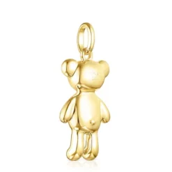 Colgante con baño de oro 18 kt sobre plata y gemas Teddy Bear Stars