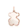 Colgante con baño de oro rosa 18 kt sobre plata y perlas Areia