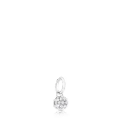 Colgante de oro blanco con diamantes motivo 4,4cm. Les Classiques