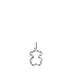 Colgante de oro blanco Silueta
