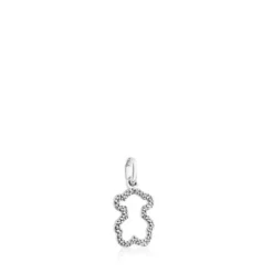 Colgante de oro blanco Silueta