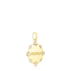 Colgante medalla Mama de oro, diamantes y ópalo TOUS Mama