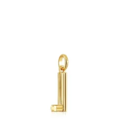 Colgante mediano letra L con baño de oro 18 kt sobre plata Alphabet