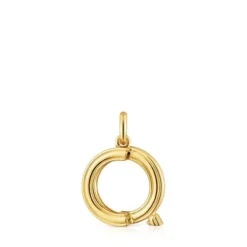 Colgante mediano letra Q con baño de oro 18 kt sobre plata Alphabet