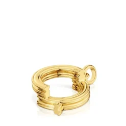 Colgante mediano letra Q con baño de oro 18 kt sobre plata Alphabet