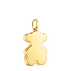 Colgante mediano oso con baño de oro 18 kt sobre plata 22 mm Sweet Dolls