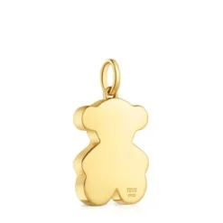 Colgante mediano oso con baño de oro 18 kt sobre plata 22 mm Sweet Dolls