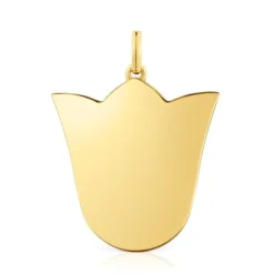 Colgante mediano tulipa con baño de oro 18 kt sobre plata 29 mm Sweet Dolls